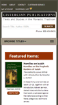 Mobile Screenshot of cistercianpublications.org
